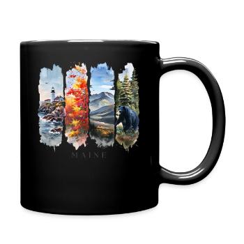 Voyage de vacances dans le Maine – Motif côtier et sauvage - Mug uni - noir - Droite