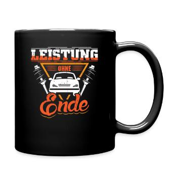 Tuner Tuning Auto Kfz Motorsport Turbo Spruch - Tasse einfarbig - Schwarz - Rechts