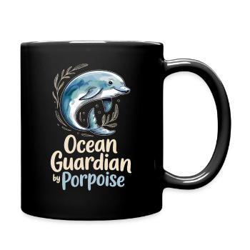 Ocean Guardian By Porpoise Schweinswal - Full Colour Mug - black - Right