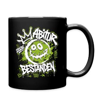 Graffiti Zombie Street Art Grün Abitur 2026 - Tasse einfarbig - Schwarz - Rechts