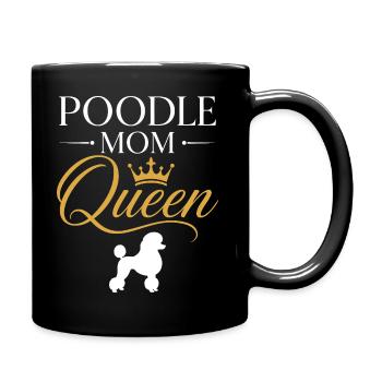 Pudel-Königin-Mama-Krone - Tasse einfarbig - Schwarz - Rechts