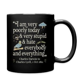 Charles Darwin Lustiges Zitat - Tasse einfarbig - Schwarz - Rechts