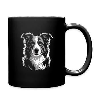 Border Collie - Mug uni - noir - Droite