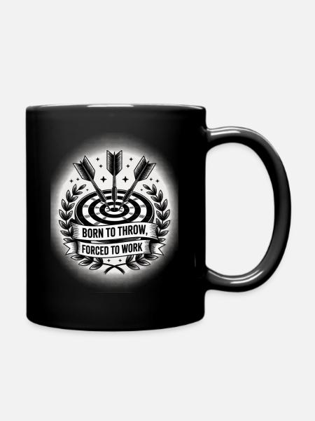 Darts design for darts players for darts fans - Full Colour Mug - black