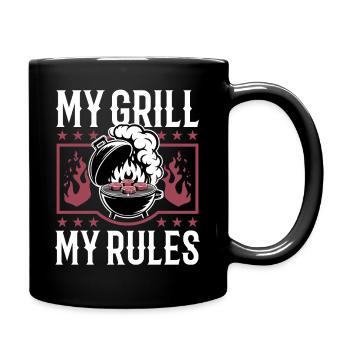 BBQ Grilling Meat Smoking Barbecue - Tasse einfarbig - Schwarz - Rechts