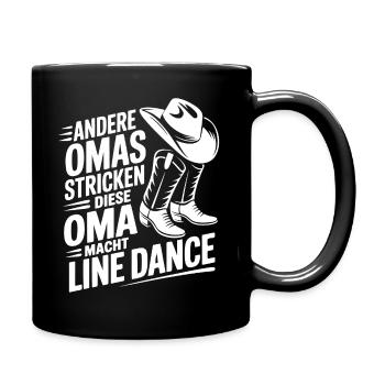 Coole Oma Tanz - Tasse einfarbig - Schwarz - Rechts