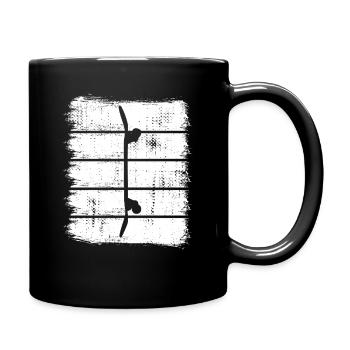 Dessin de planche à roulettes - Mug uni - noir - Droite