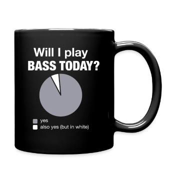 Schéma drôle du bassiste de Bass Today - Mug uni - noir - Droite