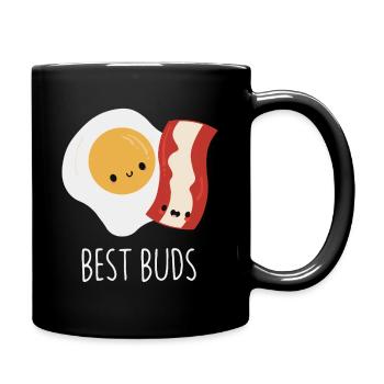 Best Buds : œuf et bacon - Mug uni - noir - Droite