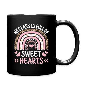 Classe Léopard arc-en-ciel Sweet Hearts - Mug uni - noir - Droite