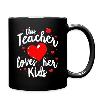 This Teacher Loves Her Kids - Full Colour Mug - black - Right
