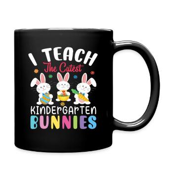 J’enseigne aux lapins les plus mignons de maternelle - Mug uni - noir - Droite