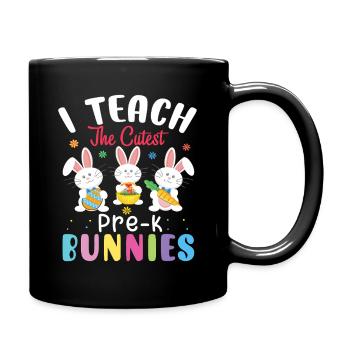J’enseigne aux lapins les plus mignons de la maternelle - Mug uni - noir - Droite