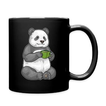 Panda Kaffee Tasse - Tasse einfarbig - Schwarz - Rechts