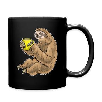 Tasse de café paresseuse - Mug uni - noir - Droite