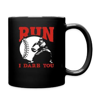 Récit du receveur de baseball de course - Mug uni - noir - Droite