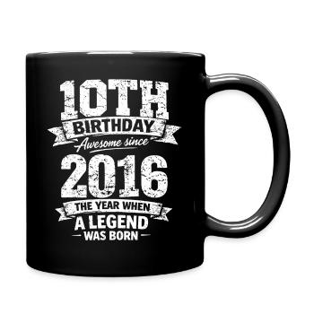 10e anniversaire 2016 Legend Vintage Design - Mug uni - noir - Droite