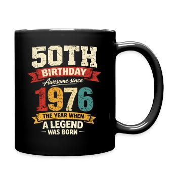 50 Years Anniversary Legend 1976 - Vintage - Full Colour Mug - black - Right