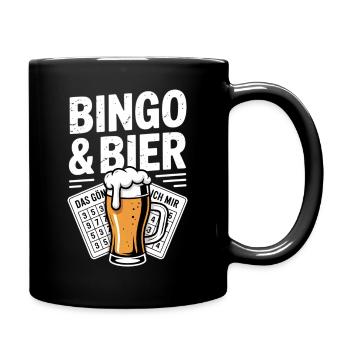 Bingo Player Bingo & Bier Das Gönn Ich Mir Bingo - Tasse einfarbig - Schwarz - Rechts