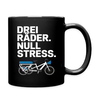 Drei Räder Null Stress Lastenrad - Tasse einfarbig - Schwarz - Rechts