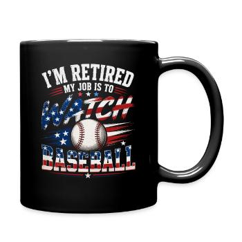Spectateurs de baseball à la retraite - Mug uni - noir - Droite