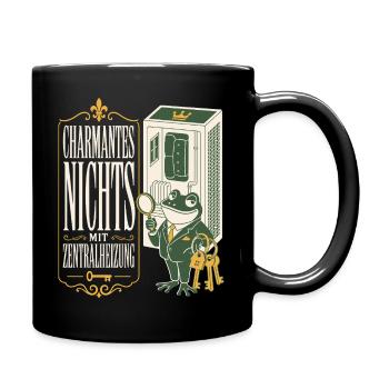 Charmantes Nichts mit Zentralheizung - Tasse einfarbig - Schwarz - Rechts