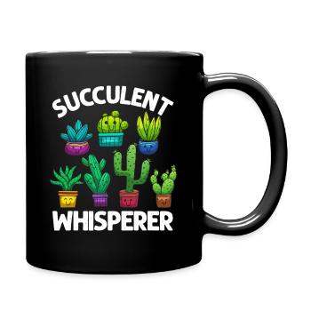 Chuchoteur de succulentes - Mug uni - noir - Droite