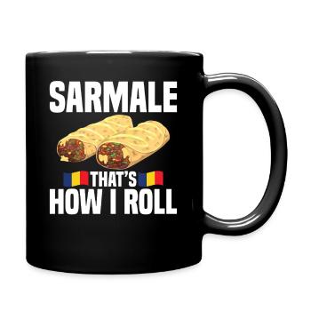 Sarmale, so mache ich Rumänisches Gericht Snack - Tasse einfarbig - Schwarz - Rechts