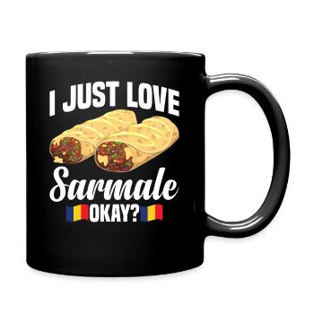 Rumänische Sarmale-Küche Snack Serbisch - Tasse einfarbig - Schwarz - Rechts