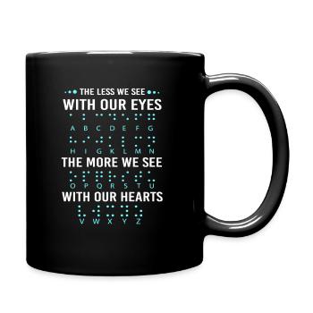 Braille Blindenschrift Blind - Full Colour Mug - black - Right