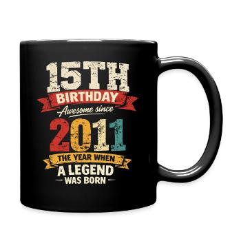 15 Years Anniversary Legend 2011 – Vintage - Tasse einfarbig - Schwarz - Rechts