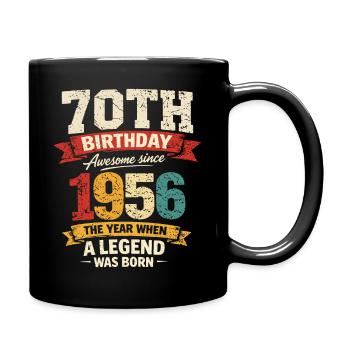 70 Years Anniversary Legend 1956 - Vintage - Full Colour Mug - black - Right