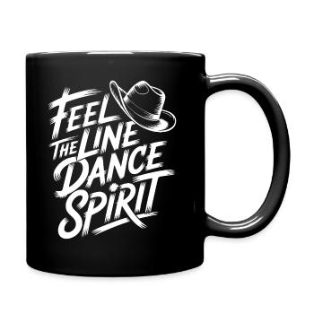 Line Dance Spirit - Tasse einfarbig - Schwarz - Rechts