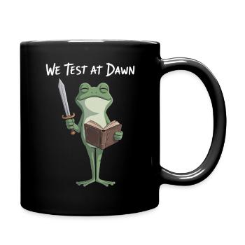 Dawn Test Froschritter - Tasse einfarbig - Schwarz - Rechts