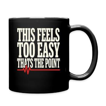 Entraînement en zone 2 : entraînement de la fréquence cardiaque facile - Mug uni - noir - Droite