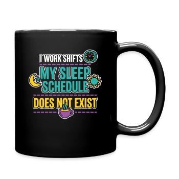 Nachtschicht-krankenschwester, Müde - Tasse einfarbig - Schwarz - Rechts