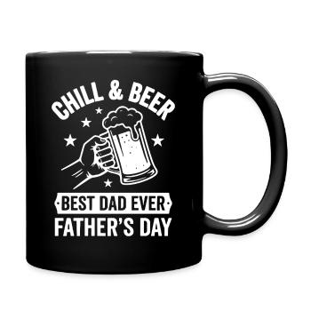 CHILL & BEER BEST DAD’S EVER Logo de la fête des pères - Mug uni - noir - Droite