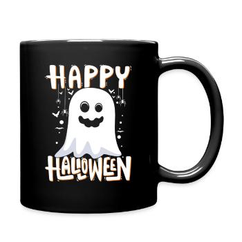 Happy Halloween Ghost Illustration - Full Colour Mug - black - Right