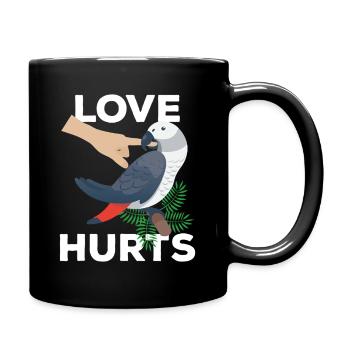 Graphique du perroquet blessé - Mug uni - noir - Droite
