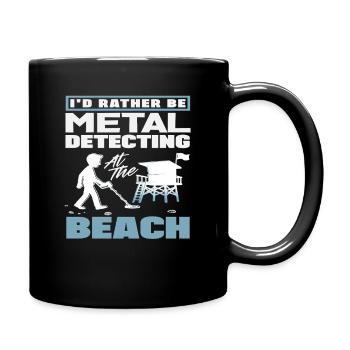 Préfère sonder sur la plage Détection de métaux - Mug uni - noir - Droite