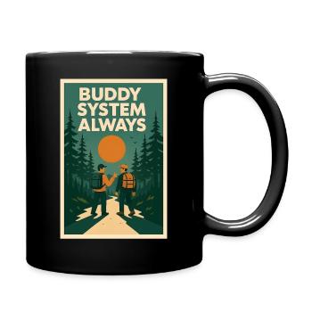 Immer Buddy-System | Pfadfinder - Tasse einfarbig - Schwarz - Rechts