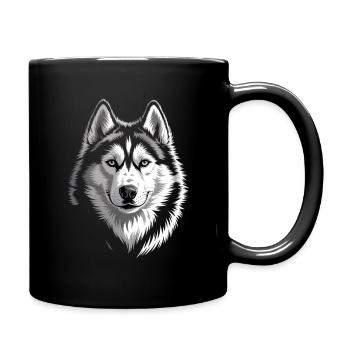 Husky - Full Colour Mug - black - Right