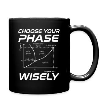 Thermodynamique du diagramme de phase à triple point : nerd - Mug uni - noir - Droite