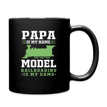 Modelleisenbahn Modellbau Modellbauer - Tasse einfarbig - Schwarz - Rechts