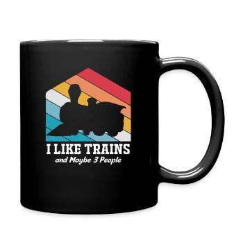 Modelleisenbahn Modellbau Modellbauer - Tasse einfarbig - Schwarz - Rechts