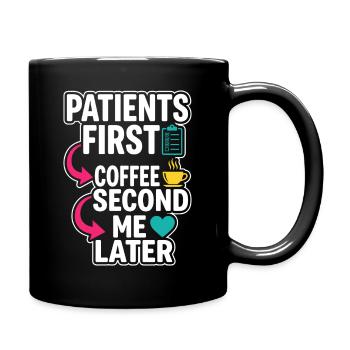 Nachtschicht-krankenschwester, Müde - Tasse einfarbig - Schwarz - Rechts