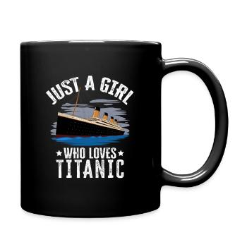 Juste une fille qui adore Titanic Girl design Titanic - Mug uni - noir - Droite