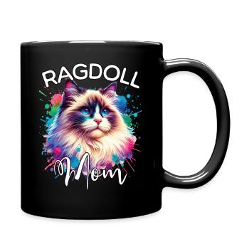 Maman Chatte Ragdoll - Mug uni - noir - Droite