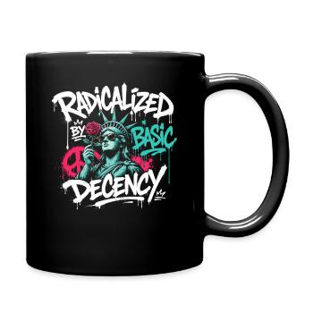 Radicalized Basic Decency Graffiti - Full Colour Mug - black - Right