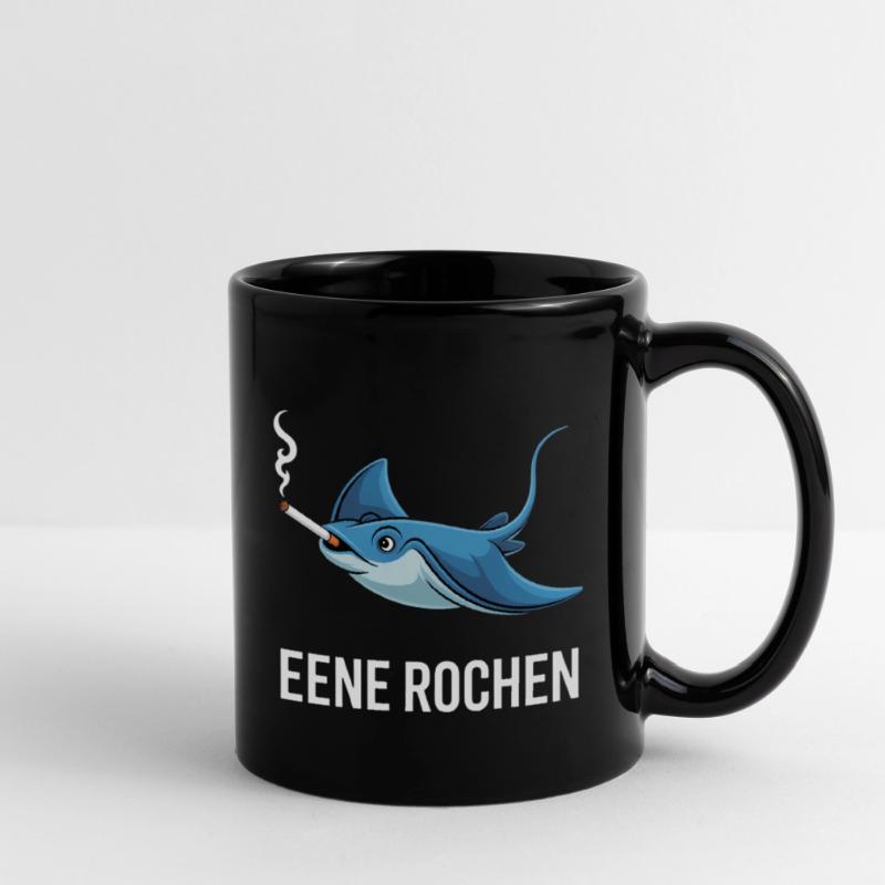 Eene Rochen Raucher Spruch Zigarette Kippe Rauchen Tasse einfarbig